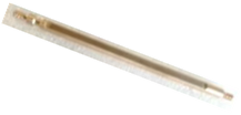 Short shaft: slender pulser shaft with threaded ends and machined collars